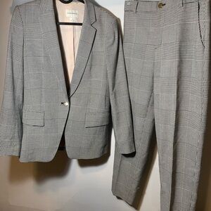 Club Monaco Gray Checkered Suit Set